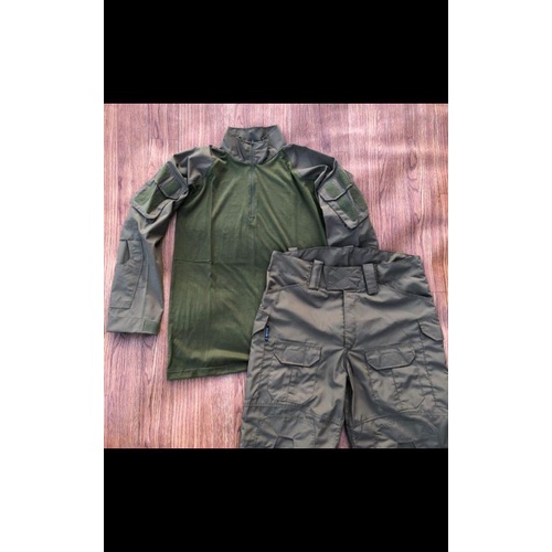 1 stel baju tactikal hijau /brimob combat shirt