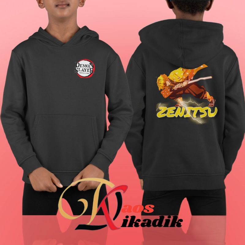 Jaket Hoodie Anime Kimetsu No Yaiba Zenitsu Demon Slayer