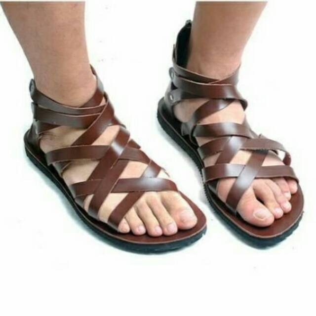 Sendal Pria / Sendal Kulit Pria / Sendal Gladiator Pria  /Sendal Pri Kulit