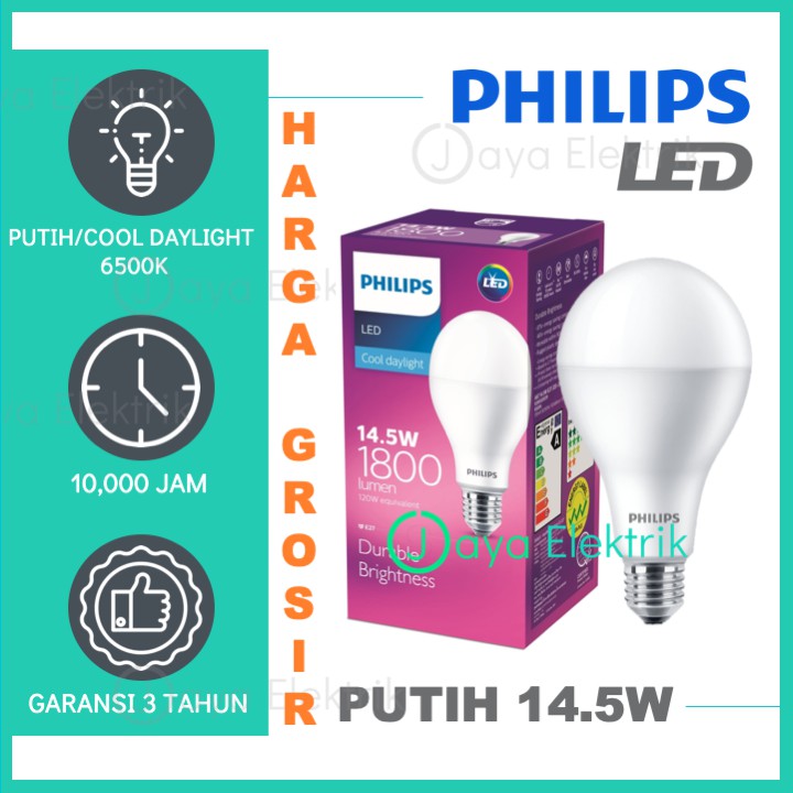 Philips Lampu Led Bulb 14 5w 14 5w 14 5 14 Watt Putih Garansi 3