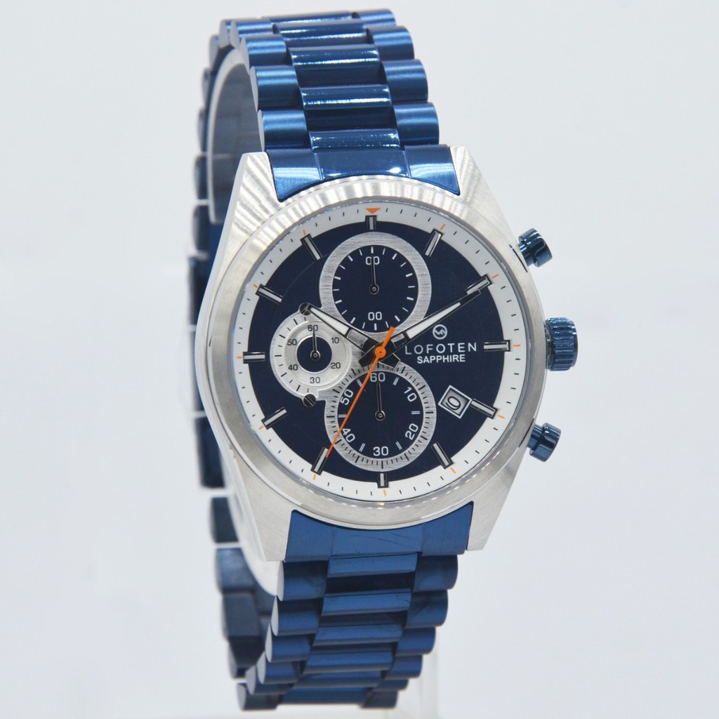 Jam Tangan Pria Lofoten Original Chronograph 15704LG Tali Rantai