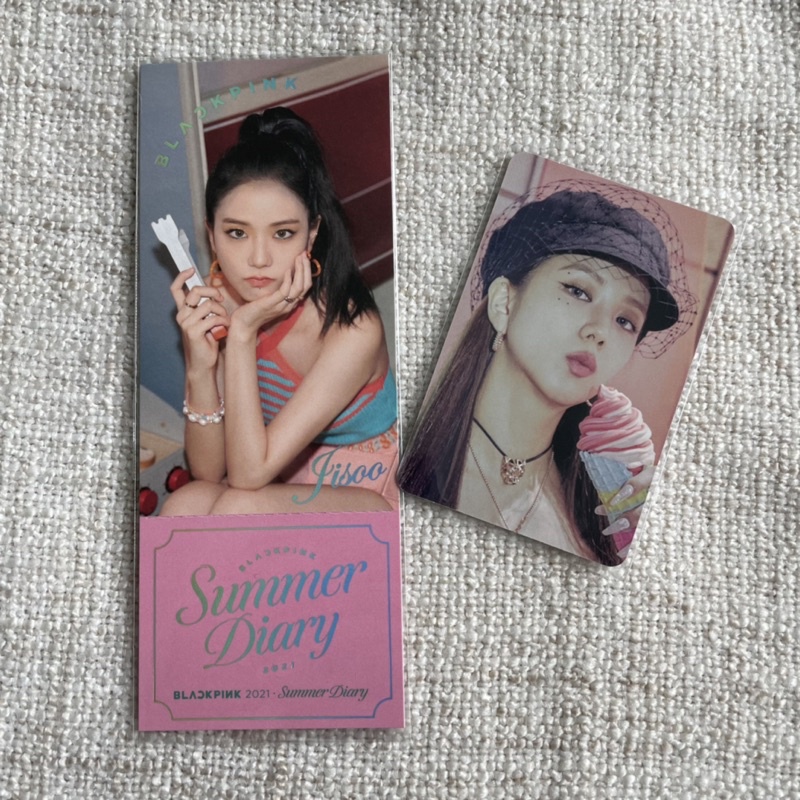 [take all] Blackpink Jisoo 4+1 ice cream photocard pc + summer diary everland ygs ygselect pob ticke