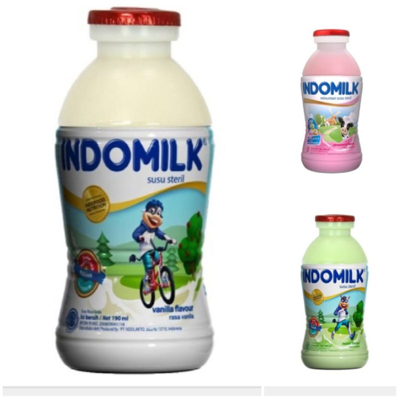 

INDOMILK BOTOL 190 ML ALL VARIANT COKLAT | VANILLA MARIE | MELON | STRAWBERRY