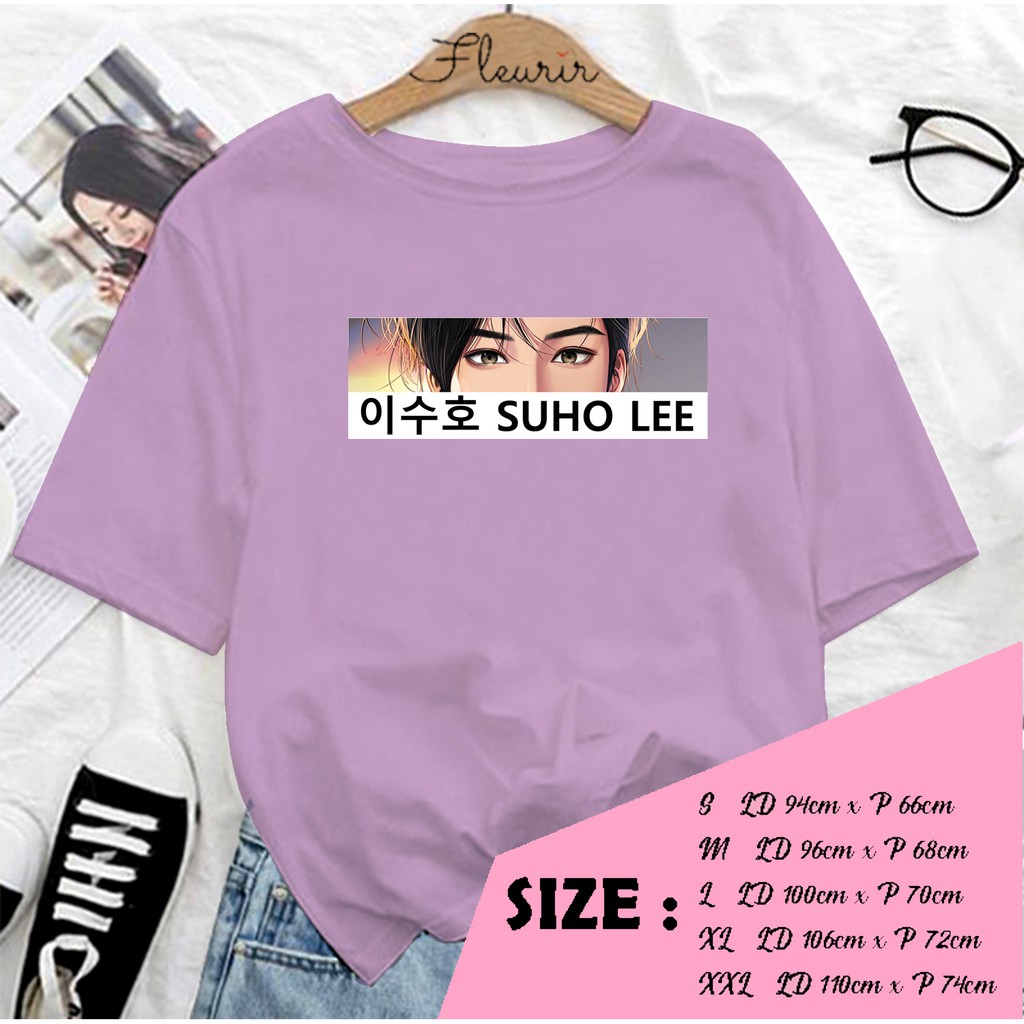 FLEURIR - SUHO EYES KAOS OVERSIZE KATUN KAOS WANITA DEWASA TUMBLR TEE UNISEX JUMBO