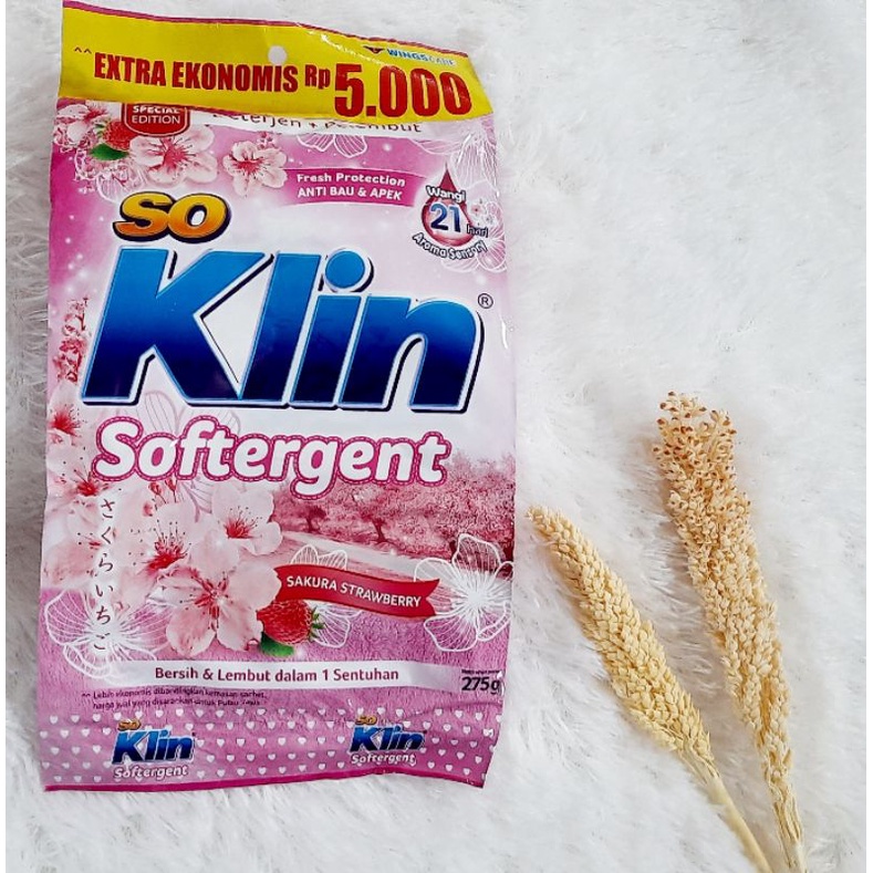 ( Bubuk ) So klin softergen / daia / rinso  275 gr