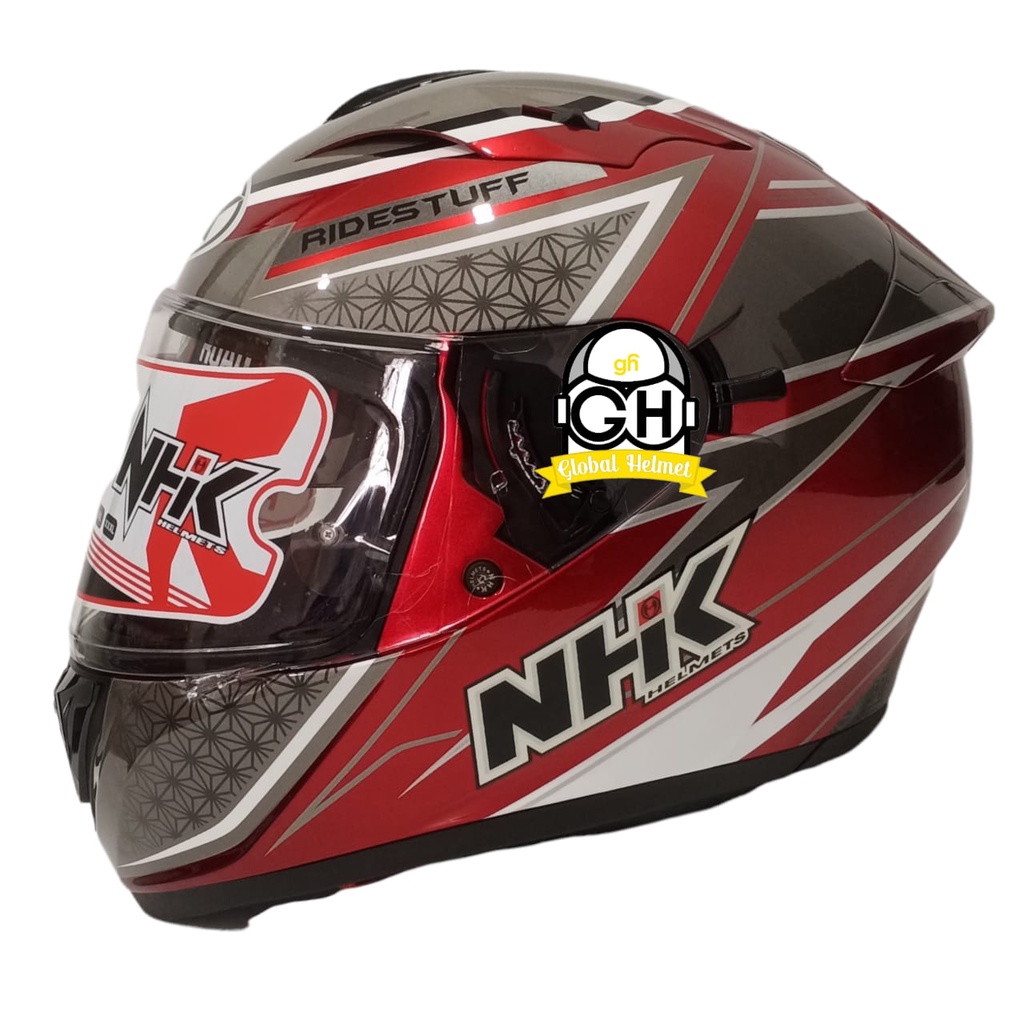 HELM NHK FULL FACE NHK GP PRIME MOTIF SAMBO ROYAL RED SILVER