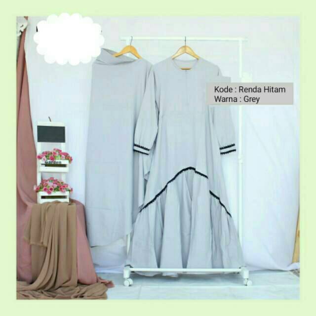 GAMIS RENDA HITAM CADAR