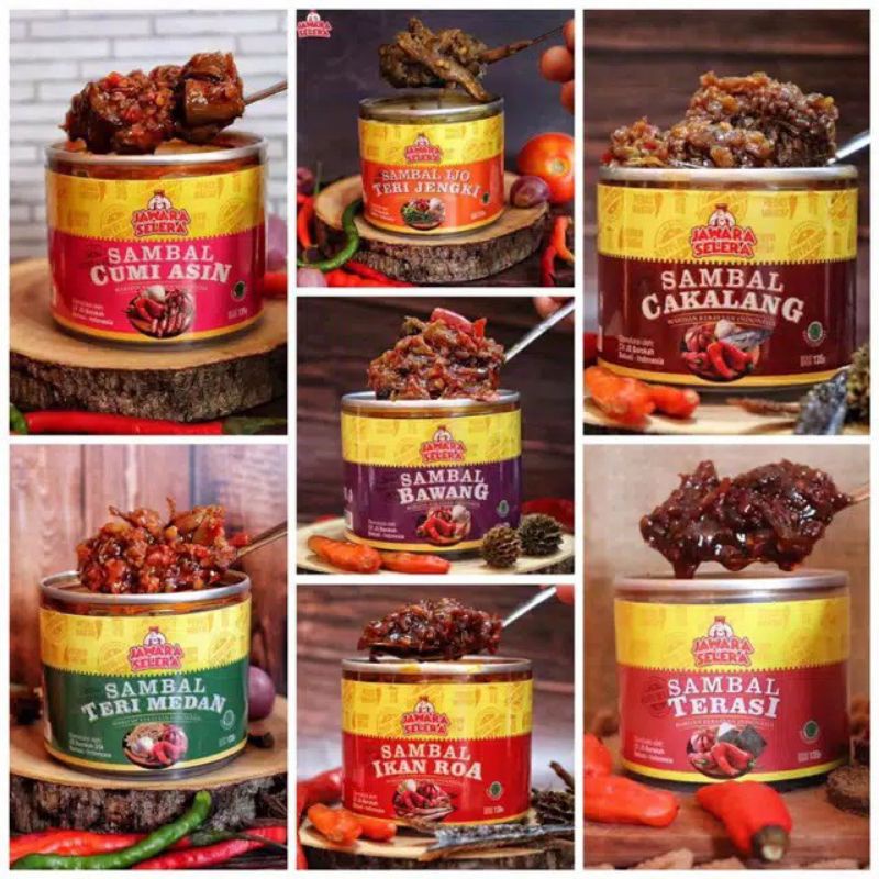 

Lombok Setan / Sambal Roa / Cumi asin / Teri Medan / Teri Jengki /Bawang