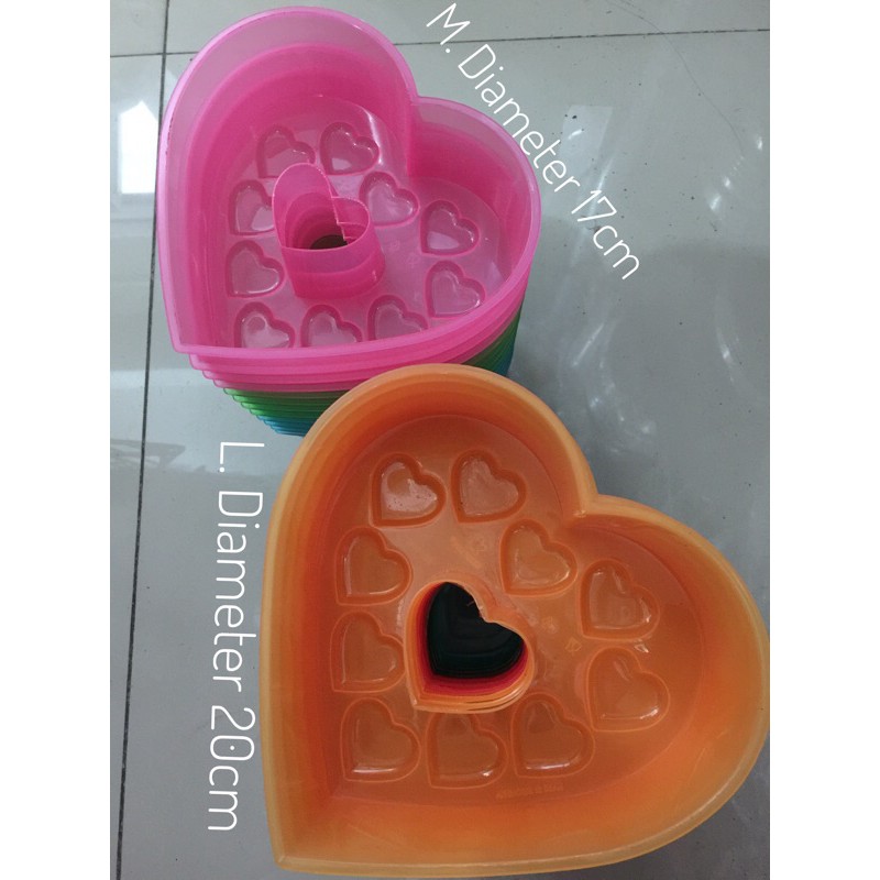 Cetakan LOVE Agar Puding BESAR Loyang Pudding Hati