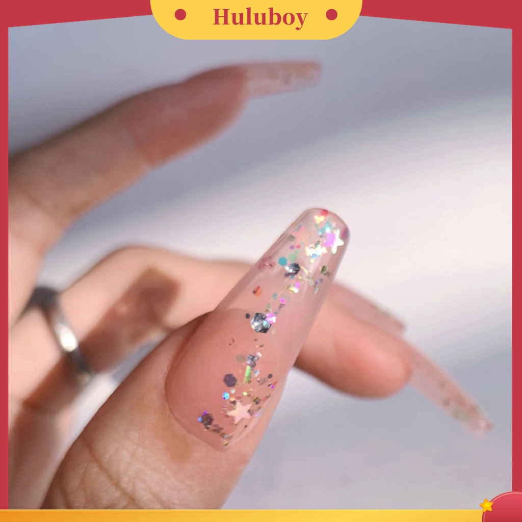 Huluboy Huluboy♡ Ornamen Payet Glitter Bentuk Bintang Hati Untuk Dekorasi Nail Art