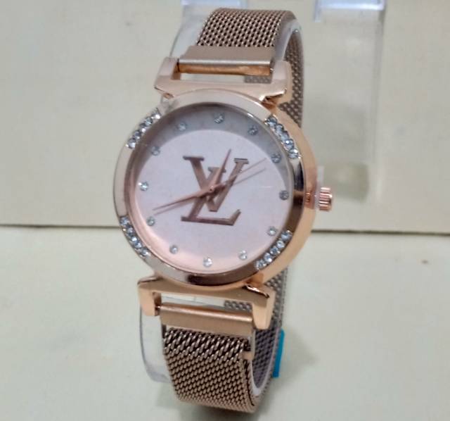 Jam Tangan Wanita Magnetik Murah LV Diamond