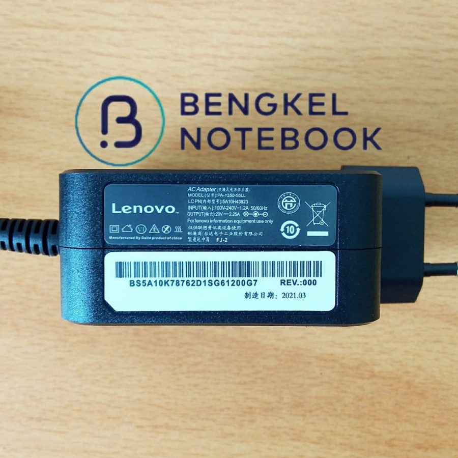 Adaptor Charger Lenovo 20v - 2.25a Small Plug DC 4.0X1.7MM 100-14ibd 110-14isk 330-14ikb 330-14ast