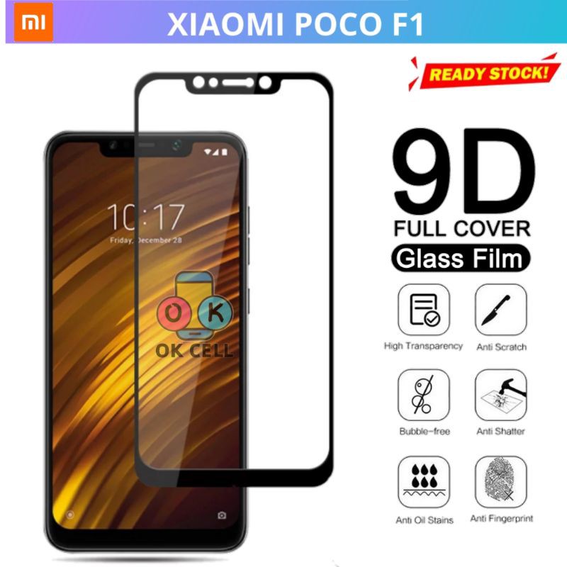 Tempered Glass Full Layar Xiaomi Poco F1 TG Anti Gores Kaca Poco F1 Screen Protector Premium