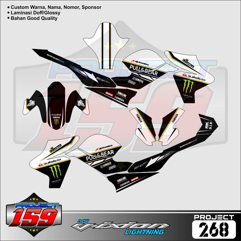 Stiker Motor New Vixion Lightning NVL 2014 - P-268 Supermoto Livery