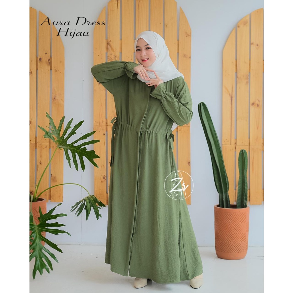 DRESS SANTORINI ARMANY HAZKIA NADYA ZR GAMIS SHIMER PESTA WANITA ZIRA KILAP MEWAH SYARI