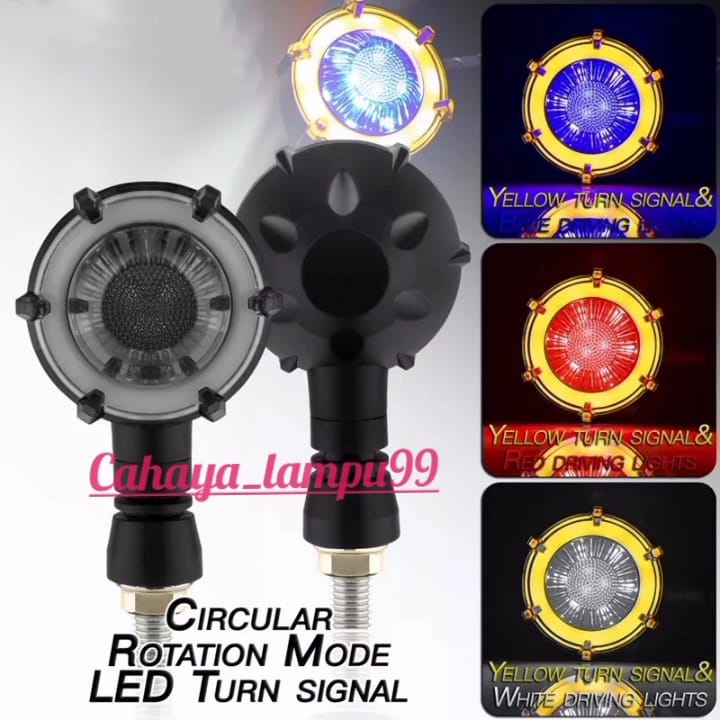 lampu sein led bulat dc 12volt universal semua motor - sein led running bulat classic