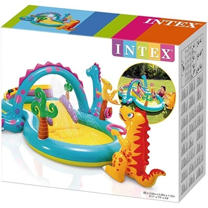 INTEX 57135 Kolam dinoland play center - Kolam Pool Mandi Bola Anak (MBS)