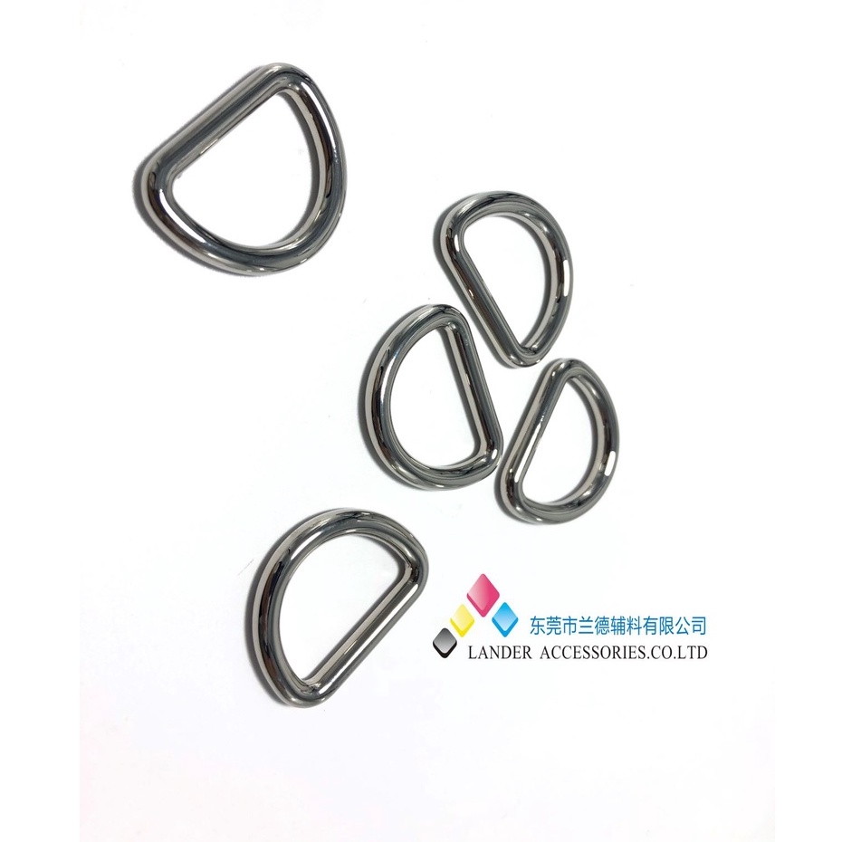 Lander Ring D Alloy Ring 25mm (2,5cm) Aksesoris Tas Shiny Silver / 2pcs