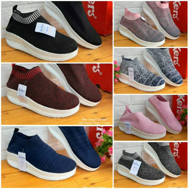 sepatu rajut kickers wanita zf 007