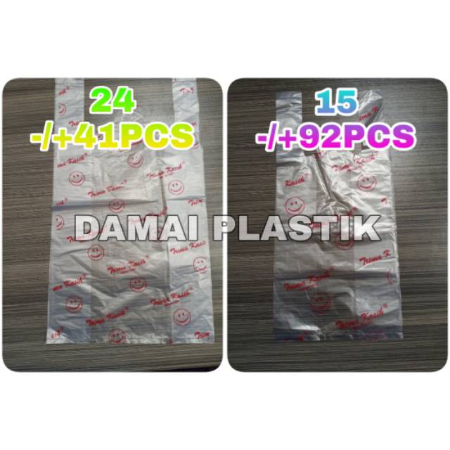 HD Kantong Plastik KRESEK PUTIH Bening TRANSPARAN Kacer Pink Ukuran 15 KECIL 24 SEDANG TANGGUNG