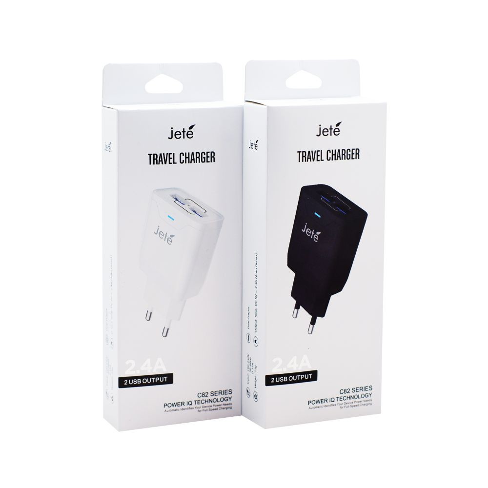 JETE TRAVEL CHARGER C82 SERIES 2.4A GARANSI RESMI JETE TERMURAH