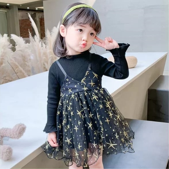 Bayi - 3 Tahun | Dress Mi Ra - Dres Korean Style Pesta Gaun Pesta Dress Casual Anak Perempuan Cewek Kualitas Import  Babycinnamon