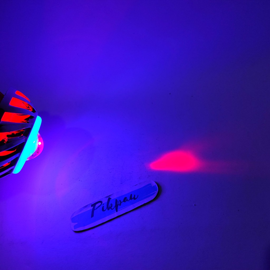 Projie Spiral Mini Lampu LED AE DE Ukuran 2.5 inch Warna Red Blue Red Middle Mini Motor Mobil