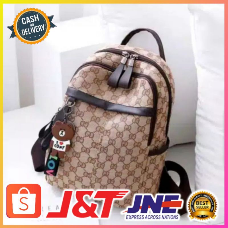 JUNASOO TAS RANSEL GD PEPITA/TAS BACKPACK/TAS WANITA IMPORT/TAS RANSEL ORIGINAL#100008