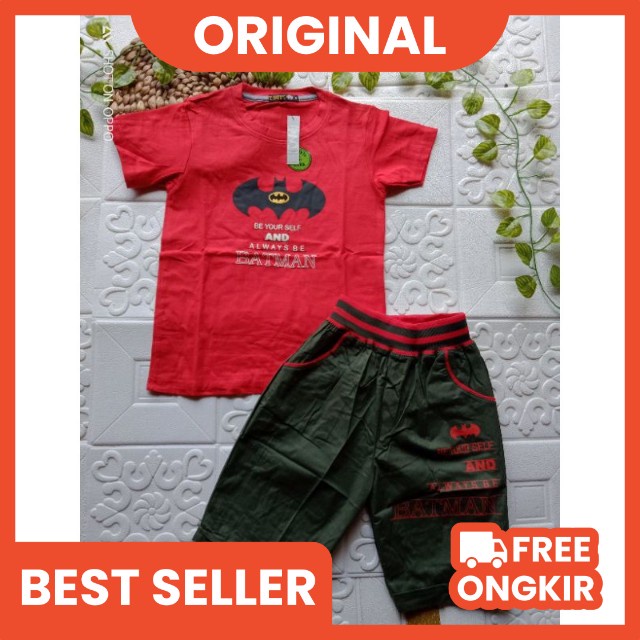 SETELAN ANAK COWOK GUGO USIA 3-16 TAHUN SIZE 4-26 SABLON HOLOGRAM / SETELAN GUGO KIDS CELANA KATUN EMBOSS SABLON REFLEKTIF MOBIL MONSTER