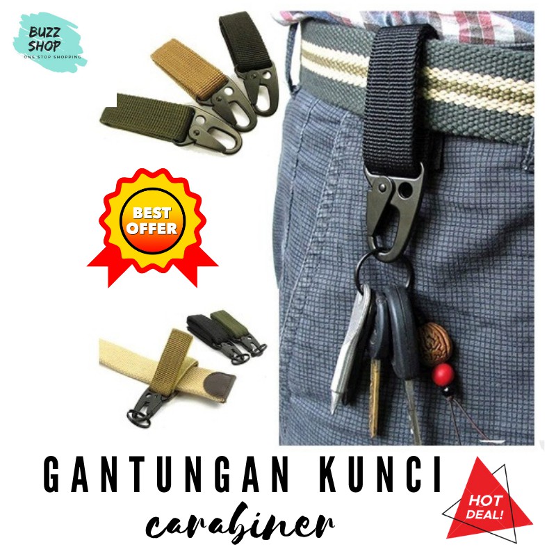 Gantungan Carabiner / Gantungan Kait Sabuk Kunci Ransel Hiking/ Quickdraw Carabiner