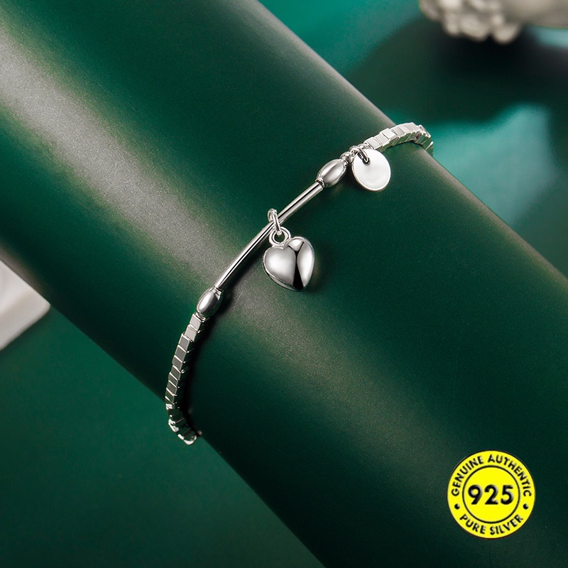 Gelang Bentuk Hati Tahan Air Anti Karat Ukuran Dapat Disesuaikan