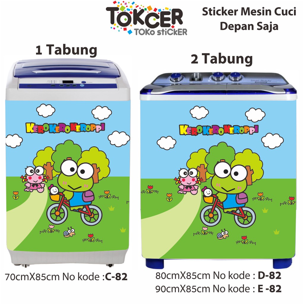 Stiker Mesin Cuci Keroppi