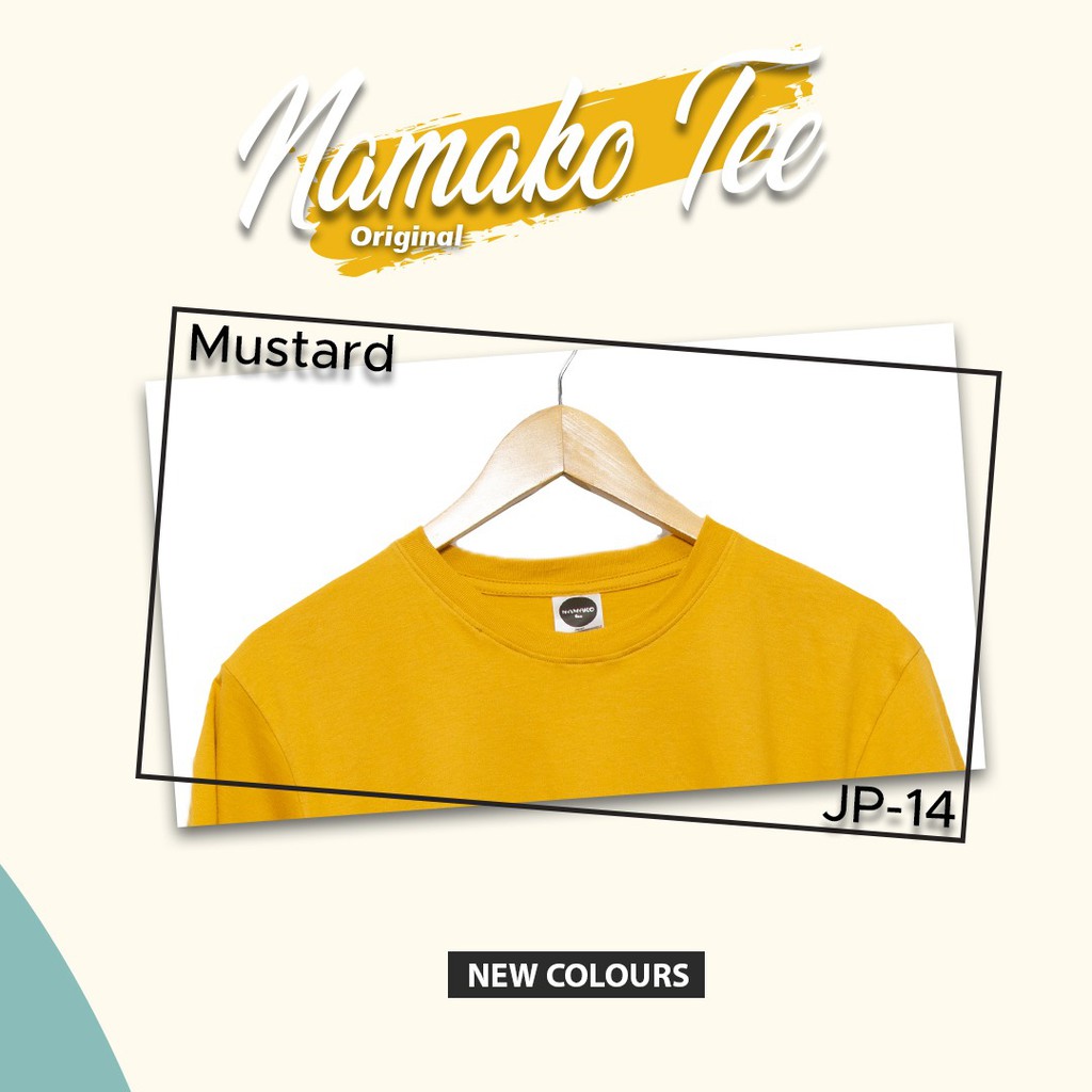 Namako tee Premium Original JP-14 Mustard/ Kaos polos kuning mustard