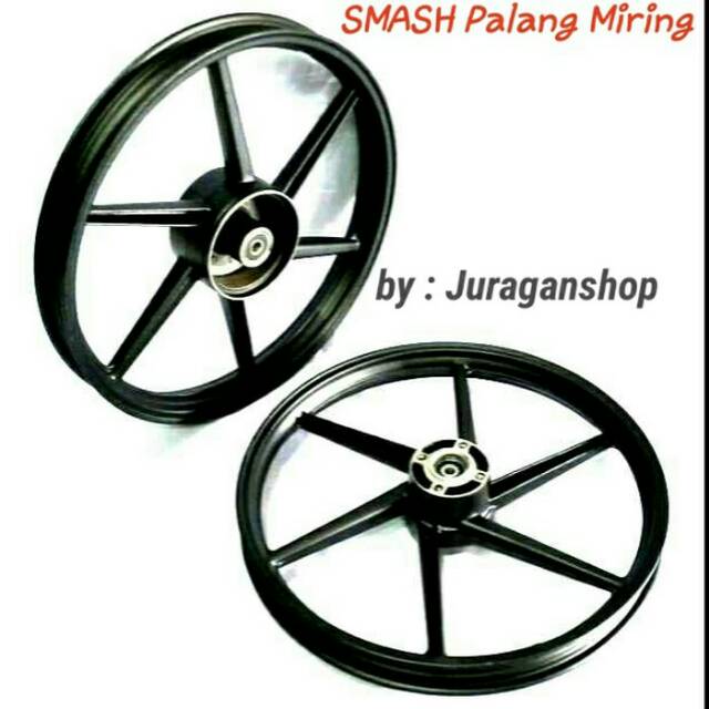  Velg  Racing  PSW Suzuki  SMASH  Palang Miring Hitam Shopee 