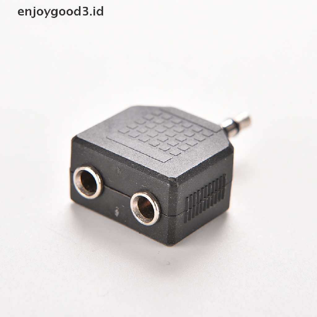 (Rready Stock) Adaptor Splitter Jack Audio 3.5mm 1 / 8 &quot;Male Ke 2 Female (ID)