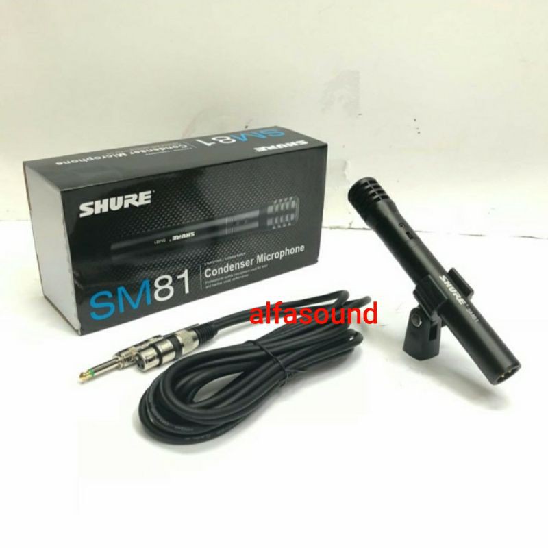 MIC KABEL CONDENSOR SHURE SM81 MICROPHONE SM 81