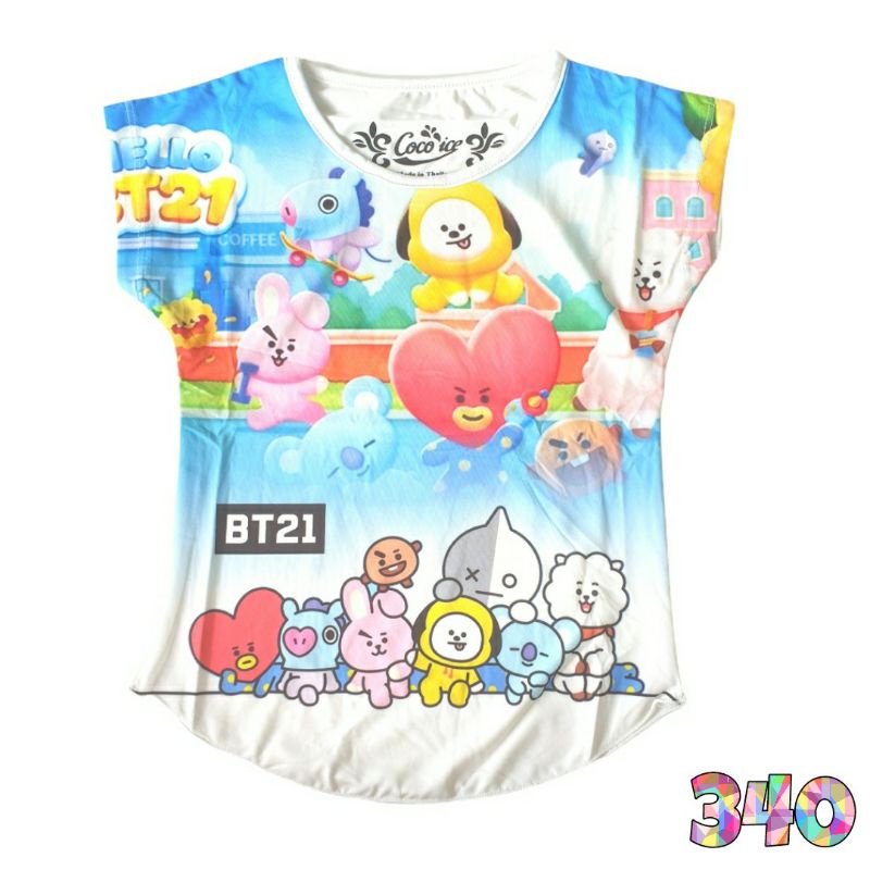 Coco Ice Kaos Anak Perempuan BTS BT21