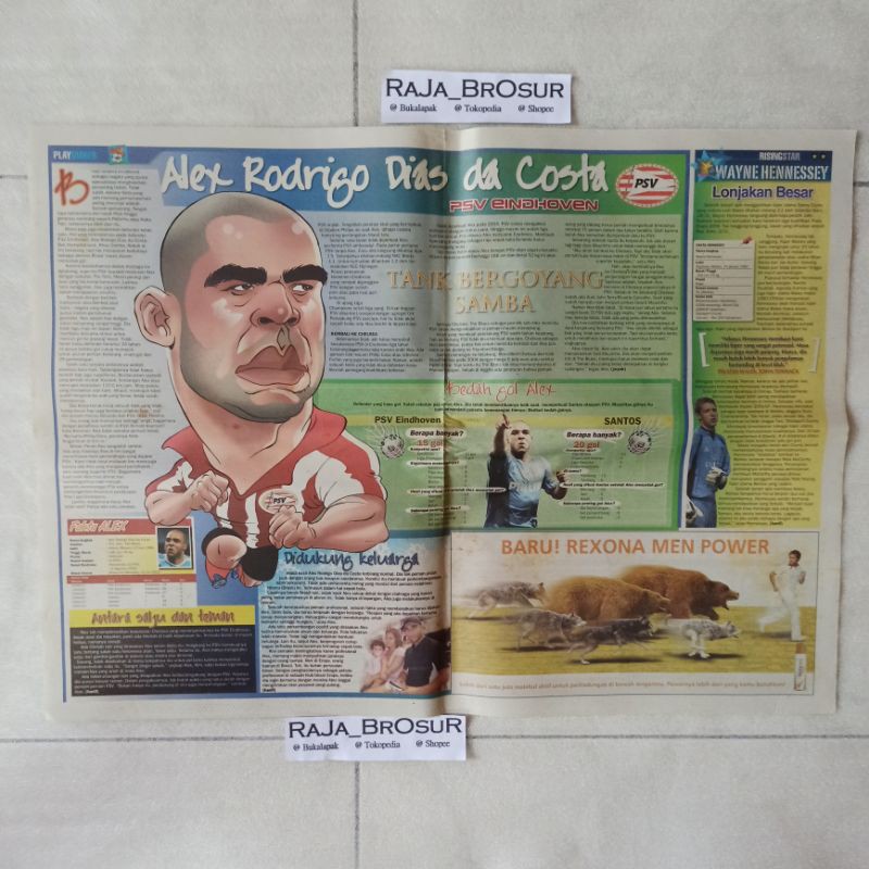 Tabloid koran soccer playmaker Alex PSV Eindhoven