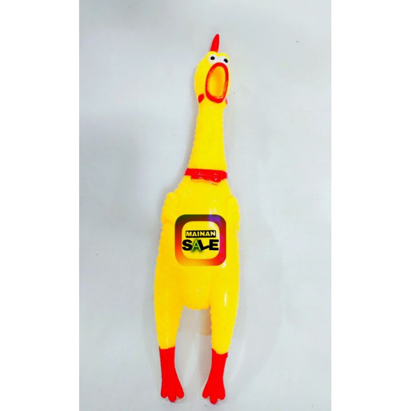 mainan ayam silikon/ayam berkokok/mainan hewan