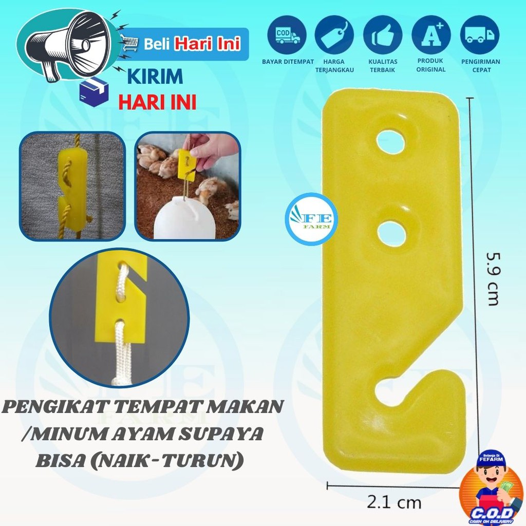 PENGIKAT TALI Ikat Tali untuk TMO TMOA Pengikat Tali tempat minum makan ayam Nipple Nepel FEFARM
