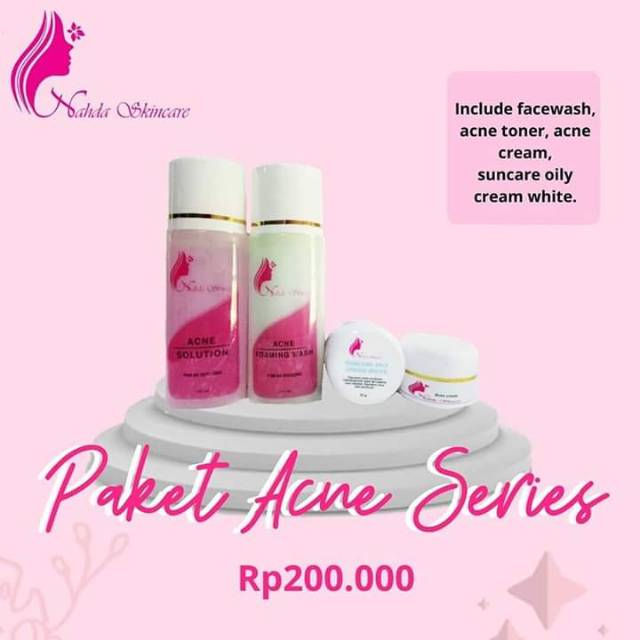 NAHDA SKINCARE ORIGINAL EKONOMIS PAKET ACNE GLOWING 100% HALAL