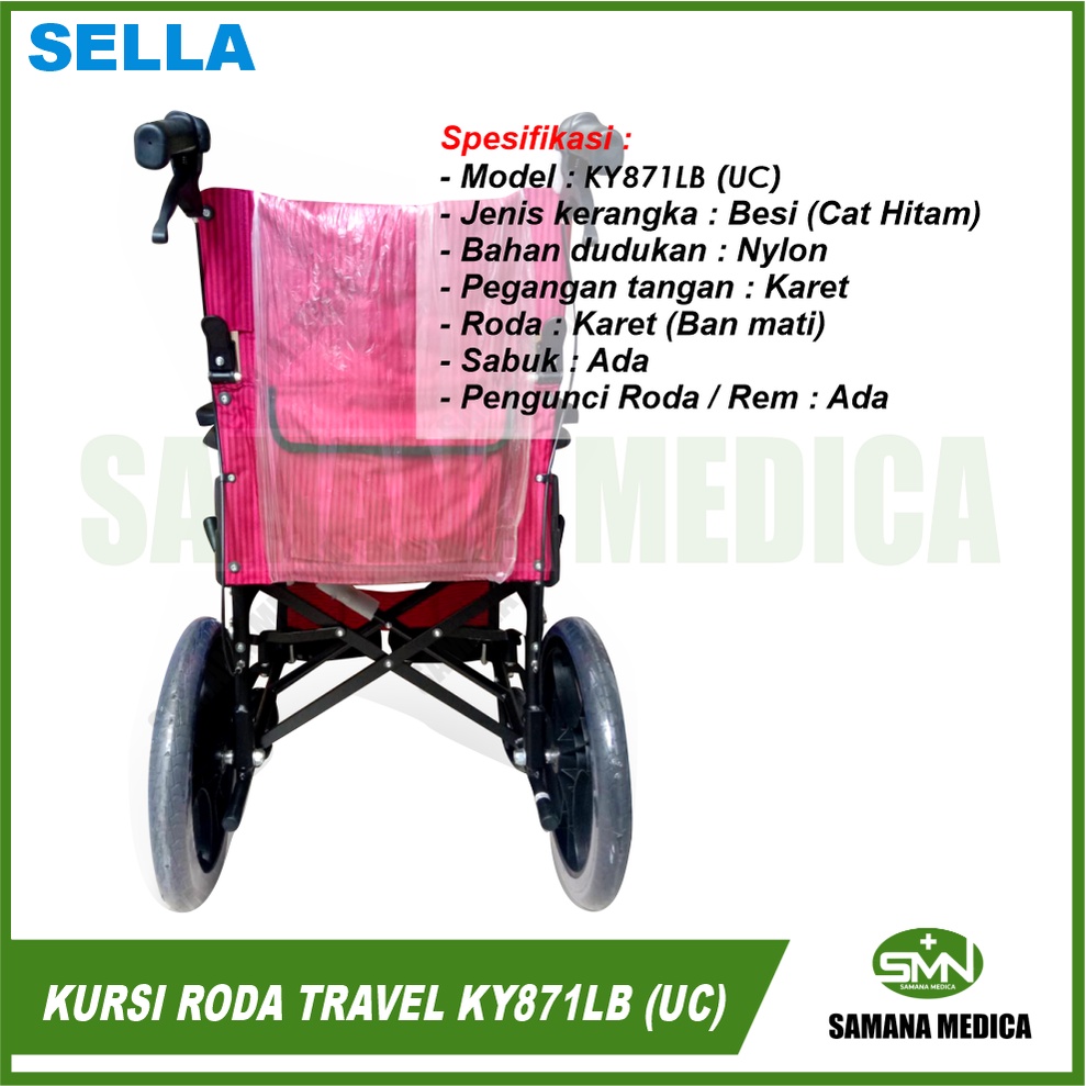 Kursi Roda Travelling UMROH Sella KY 871 LB Velg Racing Aluminium KY871LB (UC) PROMO