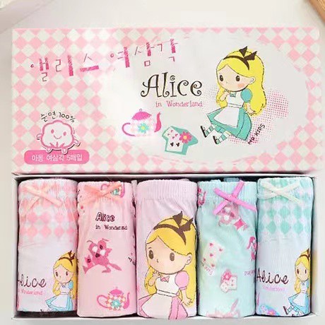 ( 1 set 5 pcs) Set Celana dalam anak laki-laki/perempuan import dengan kotak bahan katun