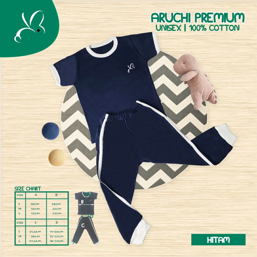 Aruchi setelan piyama anak Premium Retro Playset Baju anak Pendek BORDIR + Celana Panjang 2-5 Tahun