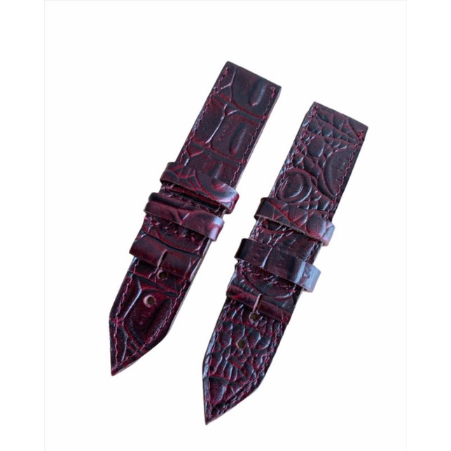 Strap Tali Jam Tangan Kulit Sapi Asli Motif Keren 24MM