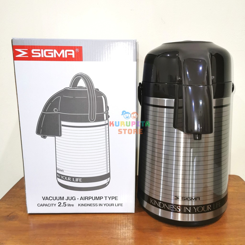 Termos Pompa Air Panas Sigma 2.5 Liter Panas Tahan Lebih Lama