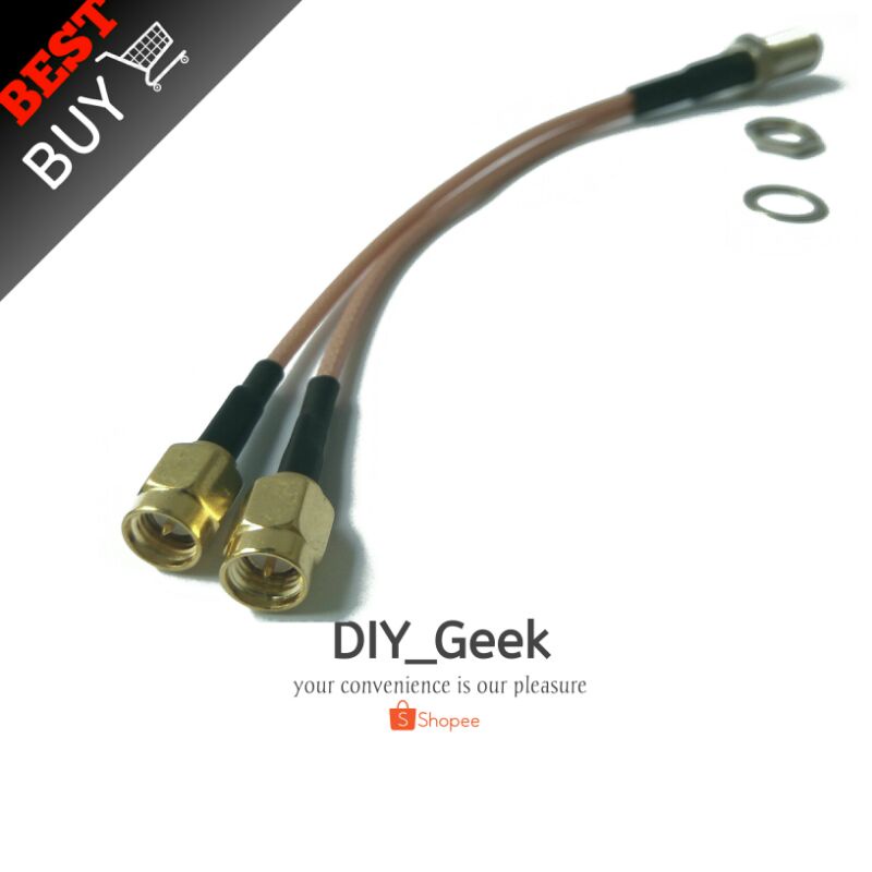 Pigtail Dual SMA Male to F Female