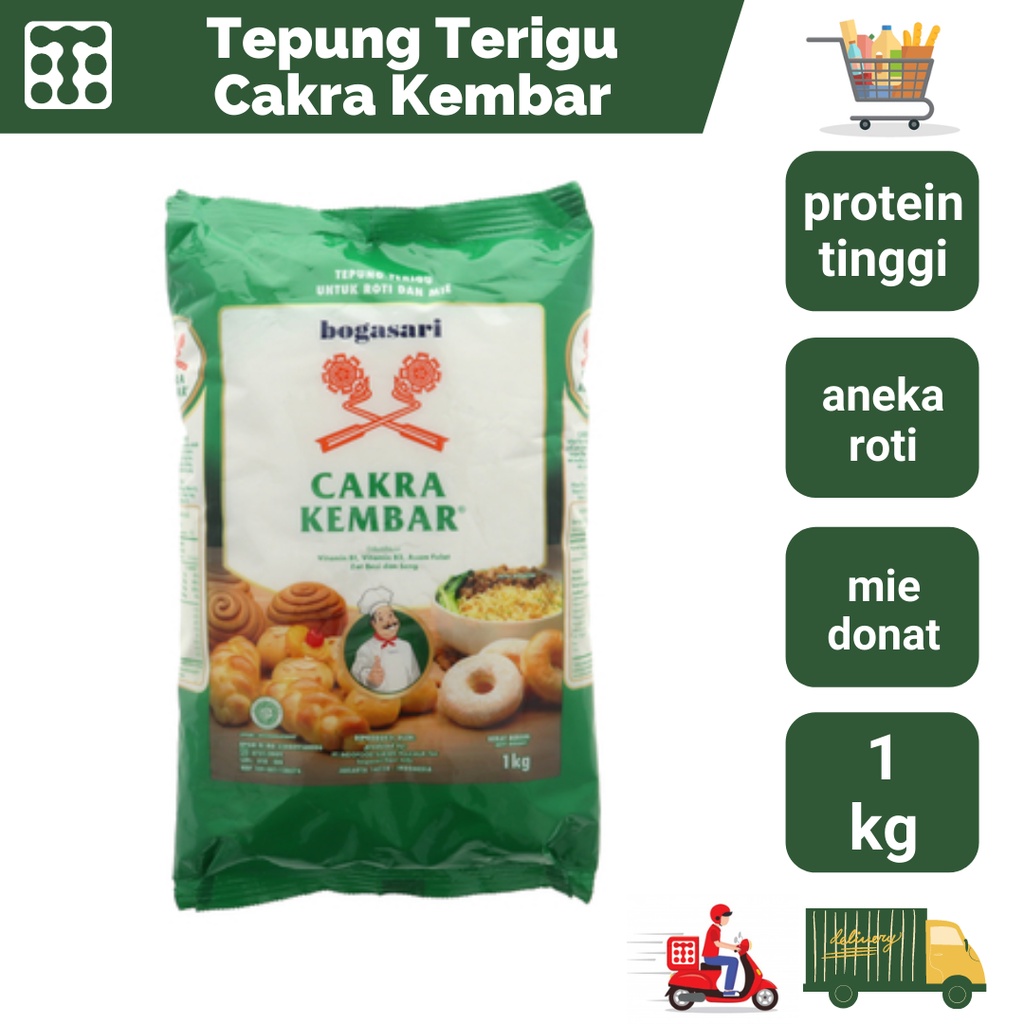 

Tepung Terigu Cakra Kembar 1000 Gr