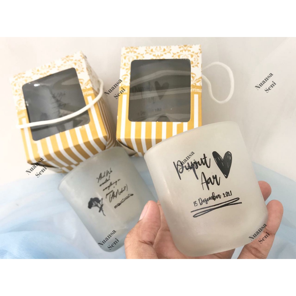 Souvenir Pernikahan Gelas Minum Gelas Kaca Dof Gelas PSP Cangkir Kopi Gelas Mug Beling Kecil Gelas D