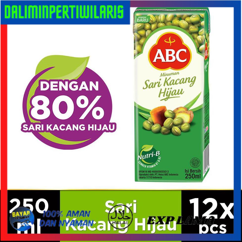 

BISA COD ABC Minuman Sari Kacang Hijau 250 ml - Multipack 12 pcs BOOM SALE [Kode 1|Kode 2|Kode